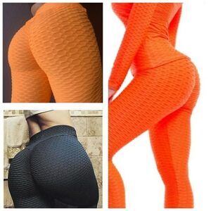 Booty Lifting Neon Orange Leggings Size Medium